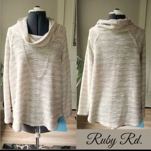 Ruby Rd. Knit Cowl Neck Sweater size 3XL Super Soft EUC